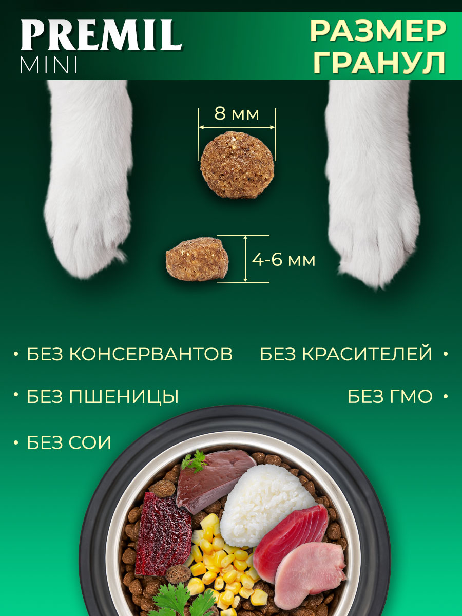 Корм для собак Premil mini